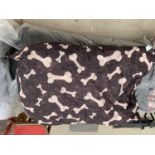 FOUR NEW LARGE DOG BEDS OF VARIOUS DESIGN 90CM X 70CM