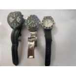 THREE GENTLEMAN'S WRISTWATCHES