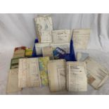 A LARGE COLLECTION OF VINTAGE ORDANANCE SURVEY MAPS