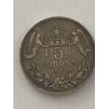 A 1900 5 KORONA COIN