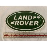 A CAST LANDROVER SIGN 10 INCHES LONG