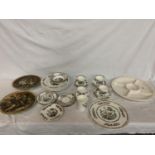 VARIOUS PLATES, CUPS, SAUCERS, CAKE PLATES, HORS D'OEUVRES PLATE AND FURTHER PLATES ETC