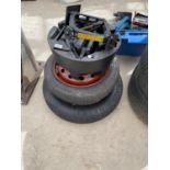 TWO SPARE WHEELS TO INCLUDE A PIRELLI AND TWO JACKS