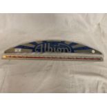 A CAST ALBION SIGN OVER 61CM LONG