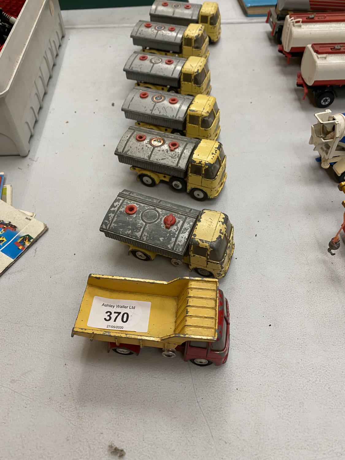 SEVEN UNBOXED VINTAGE CORGI WAGONS