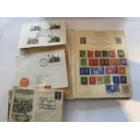 A STAMP ALBUM AND CONTENTS