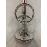 A MERCEDES BENZ CHROME CAR MASCOT ORNAMENT 9 INCHES TALL