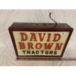 A 'DAVID BROWN TRACTORS' ILLUMINATED LIGHT BOX SIGN