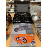MECCANO MOTORCYCLE SETS AND AND A MODLERS TOOL BOX