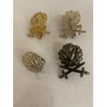 FOUR KNIGHT'S CROSS OAK LEAVES BADGES