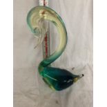 A BELIEVED MURANO GLASS SWAN