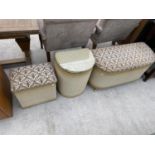 THREE LLOYD LOOM LUSTY LINEN BASKETS