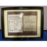 A FRAMED SET OF RAF DOCUMENTS