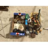 VARIOUS ITEMS TO INCLUDE A G CLAMP, STORM LAMP, TOOLS AND HARDWARE