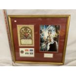 A FRAMED MONTAGE OF QUEEN ELIZABETH II CORONATION