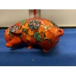 AN ANITA HARRIS HAND PAINTED PIG