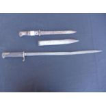 A GERMAN S98 BAYONET (52 CM BLADE) AND A RELIC S98 BAYONET