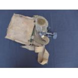 A GAS MASK WITH WEBBING CARRY CASE