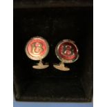 PAIR OF BENTLEY ENAMEL CUFF LINKS