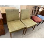 TWO G PLAN E GOMME RETRO TEAK DINING CHAIRS