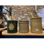 A COLLECTION OF BREAD BINS AND VINTAGE ROLLING PINS