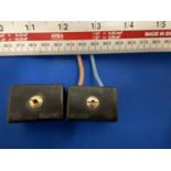 TWO WW2 AIR MINISTRY BAKELITE CABLE BLOCKS AS USED ON SPITFIRE AND LANCASTER