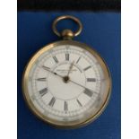 LATE 19TH CENTURY SPECIALLY EXAMINED SWISS MADE CENTER SECONDS CHRONOGRAPH BRASS BEZEL & CASE, ROMAN