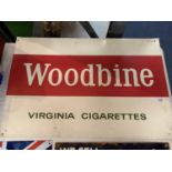 A 1950'S 'WOODBINE VIRGINIA CIGARETTES' METAL SIGN