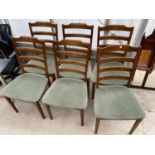 SIX G PLAN OAK DINING CHAIRS