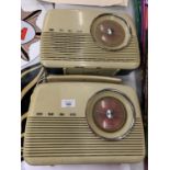 TWO VINTAGE BUSH RADIO CASES