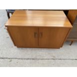 A G PLAN RETRO TEAK CABINET WITH TWO DOORS