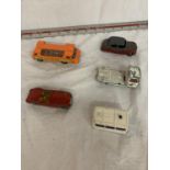 A COLLECTION OF FIVE VINTAGE TOY CARS