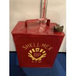 A SHELL MEX BP 2 GL PETROL CAN DATED 1934