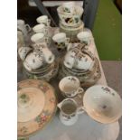 A LARGE COLLECTION OF CHINA CUPS AND SAUCERS AND A LOLSOL ART DECO STYLE SERVING DISH
