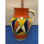 A CLARICE CLIFFE STYLE ART DECO ABSTRACT JUG