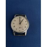 GENTS VINTAGE TUDOR STAINLESS STEEL MANUAL WRIST WATCH WITH SUBSIDIARY DIAL - (WINDER MISSING) A/F