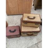 THREE VINTAGE VANITY CASES