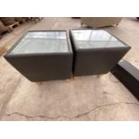 TWO MODERN SQUARE COFFEE TABLES