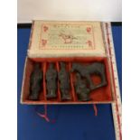 A BOXED SET OF TERRACOTTA FIGURES OF THE MING DYNASTY
