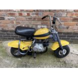 A 1970 HONDA QA 50 KO MONKEY BIKE, TWO SPEED, FIVE INCH WHEEL RIMS, IN GOOD RUNNING ORDER,