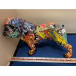 A LARGE GRAFFITI ART BULLDOG FIGURE