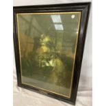 A FRAMED PRINT, OIL ON CANVAS "THE YOUNG WARRIOR" AFTER REMBRANDT