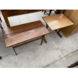 TWO RETRO TEAK COFFEE TABLES