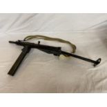 A MK II STEN GUN WITH MAGAZINE, CARRY STRAP AND EU DECOMMISSIONING CERTIFICATE