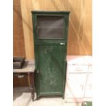 A TALL VINTAGE KITCHEN CUPBOARD 175CM X 59CM X 37CM