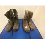 TWO PAIRS OF MILITARY BOOTS