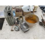 VARIOUS HARDWARE - TWO LIGHTS, JERRY CAN ETC