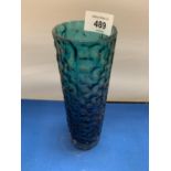 A TURQUOISE BLUE WHITE FRIARS VASE