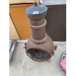 A CAST IRON CHIMINEA