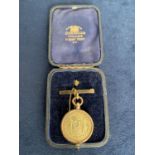 9CT GOLD BIRMINGHAM CITY POLICE D DIVERSION SPORTS CLUB MEDAL DATED 28.7.1924 AWARDED TO 'PCD 151